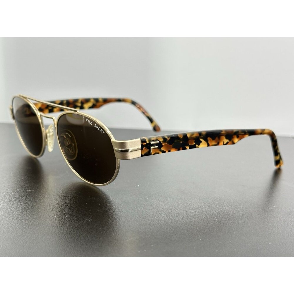 Vintage Fila Gold Tortoise Frames 8817-A-140 Made In Italy (C2-12)